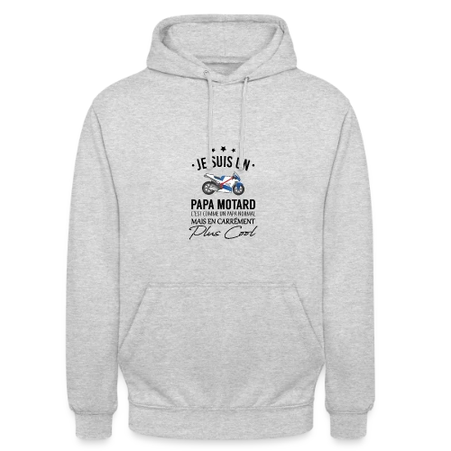 Super Papa Motard - Sweat-shirt à capuche unisexe