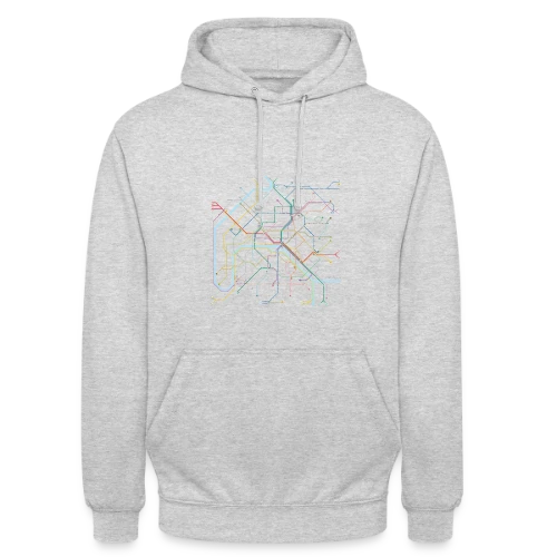 Plan Métro Paris Coloré - Sweat-shirt à capuche unisexe