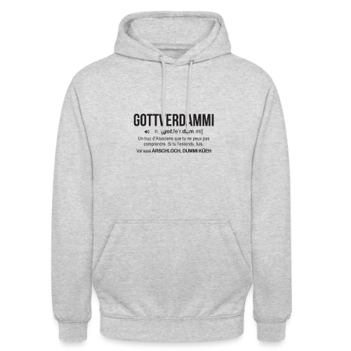 Gottverdammi Définition Alsace - Sweat-shirt à capuche unisexe