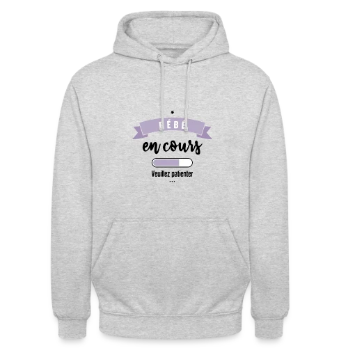Bébé en Cours : Annonce Humoristique & Originale - Sweat-shirt à capuche unisexe