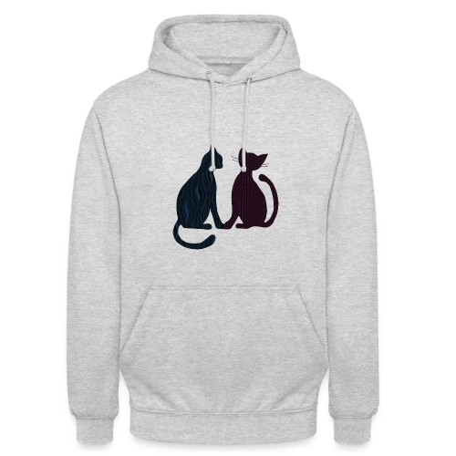 Amour Félin - Sweat-shirt à capuche unisexe