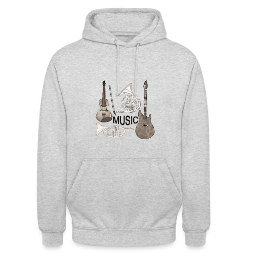 Passion Musique : Instruments & Guitare - Sweat-shirt à capuche unisexe