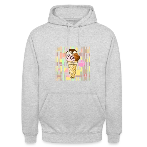 Plaisir Glacé Gourmand - Sweat-shirt à capuche unisexe