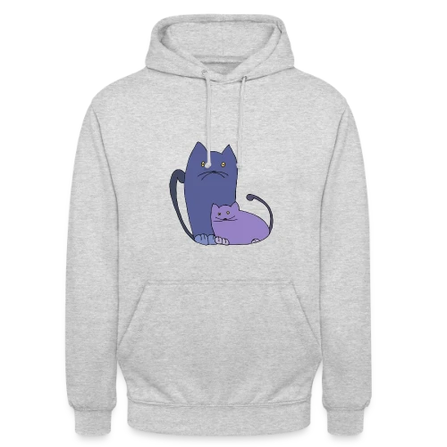 Amour Félin - Sweat-shirt à capuche unisexe