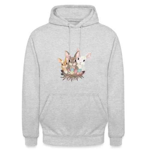 Famille de Lapins de Pâques Pastel Adorables - Sweat-shirt à capuche unisexe