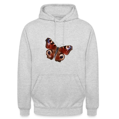 Élégance du Papillon Paon - Sweat-shirt à capuche unisexe
