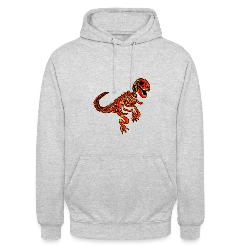 T-Rex Fossile Rouge Éclatant - Sweat-shirt à capuche unisexe
