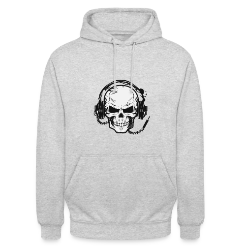 Tête de Mort Casque Audio - Esprit Rock - Sweat-shirt à capuche unisexe