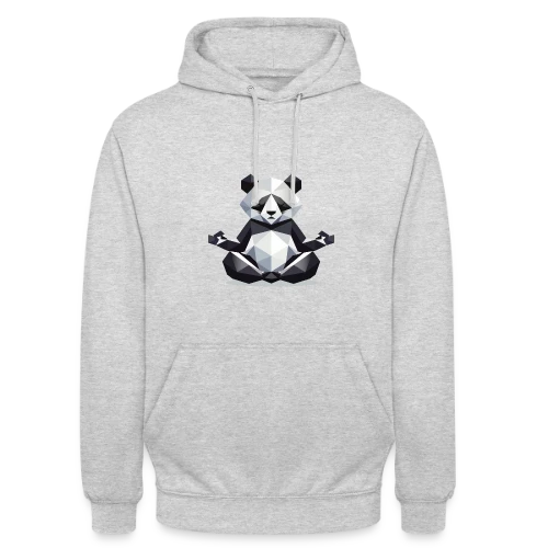 Panda Zen Géométrique : Harmonie Minimaliste - Sweat-shirt à capuche unisexe