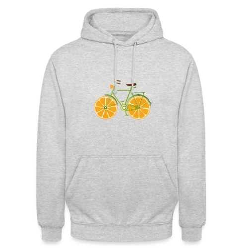 T-shirt Vélo Fruitix : L'Original Fun aux Roues Oranges - Sweat-shirt à capuche unisexe