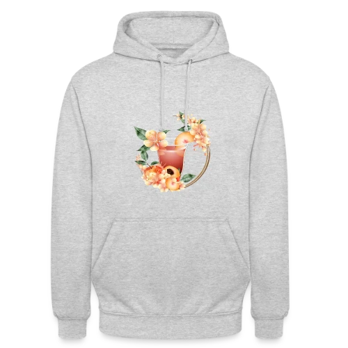 Cocktail Pêche en Fleurs: Douceur Estivale - Sweat-shirt à capuche unisexe