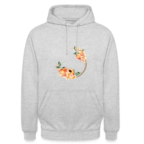 Pêche et Fleur en Couronne Tendance - Sweat-shirt à capuche unisexe