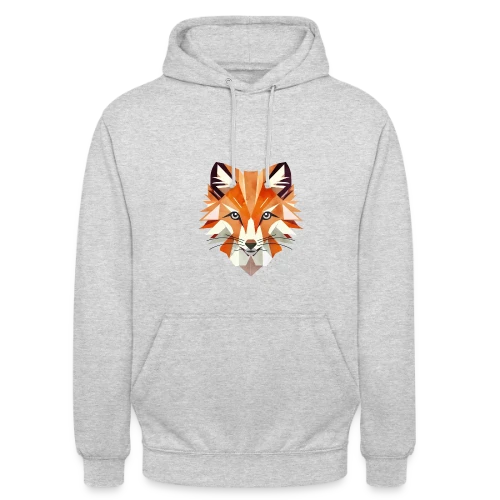 Renard Géométrique Éclatant - Sweat-shirt à capuche unisexe