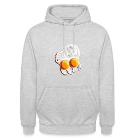Maquette de Sweat-shirt à capuche unisexe - Poulpoplat : L'?uf Poulpe Insolite à imprimer et personnaliser