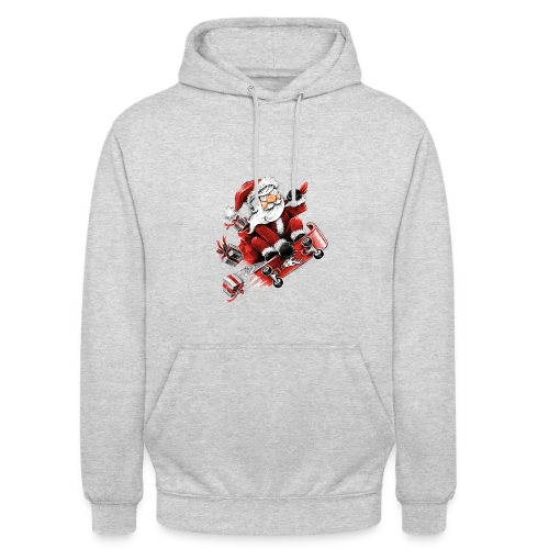 Père Noël Skateur Fou - Sweat-shirt à capuche unisexe