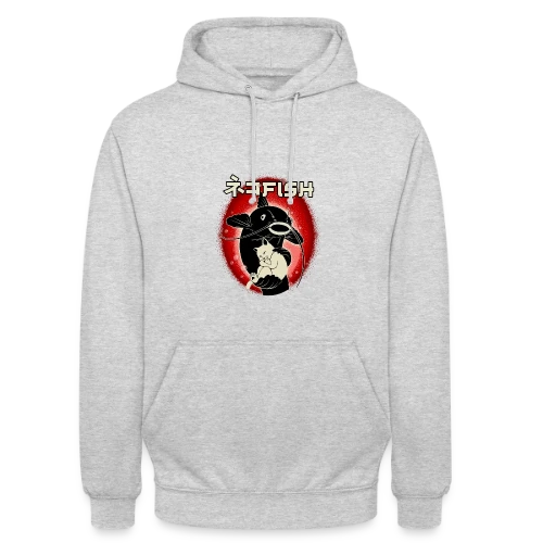 Amitié Insolite : Chat & Poisson-Chat - Sweat-shirt à capuche unisexe