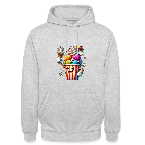 T-Shirt Glace Comic : Fun, Fraîcheur Estivale & Gourmandise - Sweat-shirt à capuche unisexe