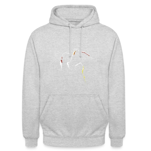 Silhouette Cavalière Abstraite - Sweat-shirt à capuche unisexe