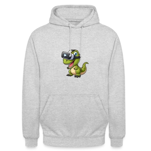 Dino T-Rex en Réalité Virtuelle – Humour Geek - Sweat-shirt à capuche unisexe