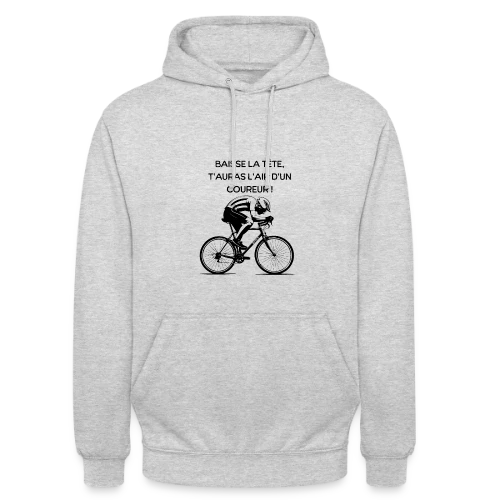 Cyclisme Humour - Design Minimaliste Vélo - Sweat-shirt à capuche unisexe