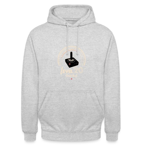 T-shirt Gaming "Niveau 20 Débloqué" - Rétro Anniversaire - Sweat-shirt à capuche unisexe