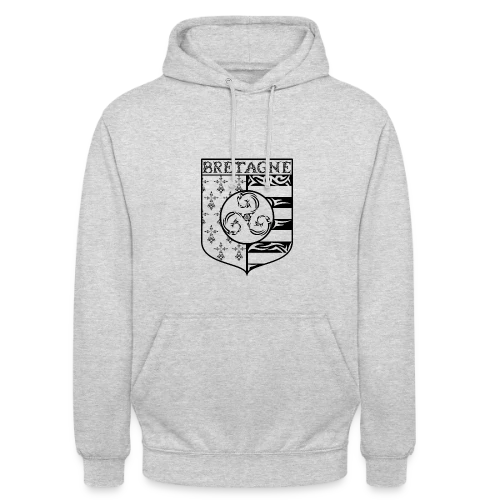 T-Shirt Bretagne - Blason Gwenn Ha Du Triskèle Tribal - Sweat-shirt à capuche unisexe
