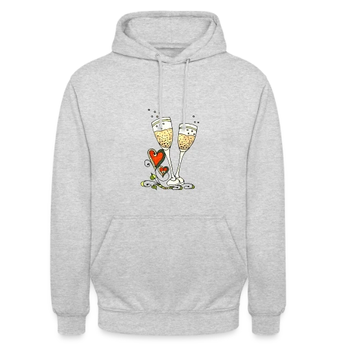 Verres Cœurs & Fêtes - Sweat-shirt à capuche unisexe