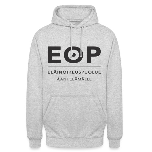 EOP Logo slogan musta - Huppari ”unisex”