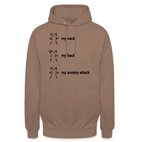 neck back anxiety attack - Unisex Hoodie