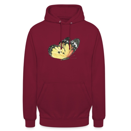 Yellow Butterfly Watercolor - Unisex Hoodie