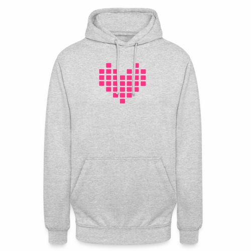 Digital Heart Herz Pixel Symbol PX love Liebe Icon - Unisex Hoodie