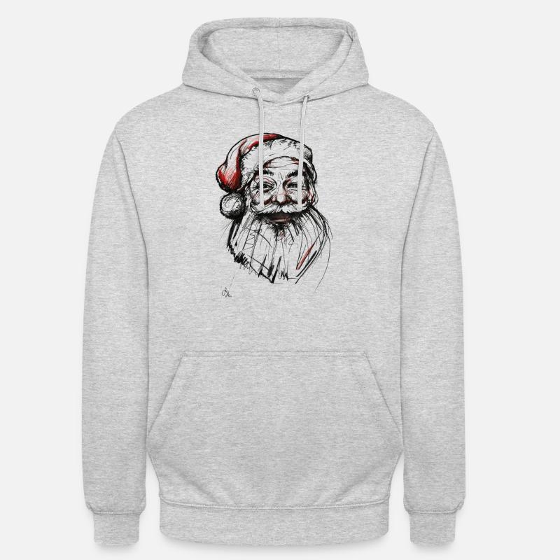 Weihnachtsmann - Unisex Hoodie - Hellgrau meliert