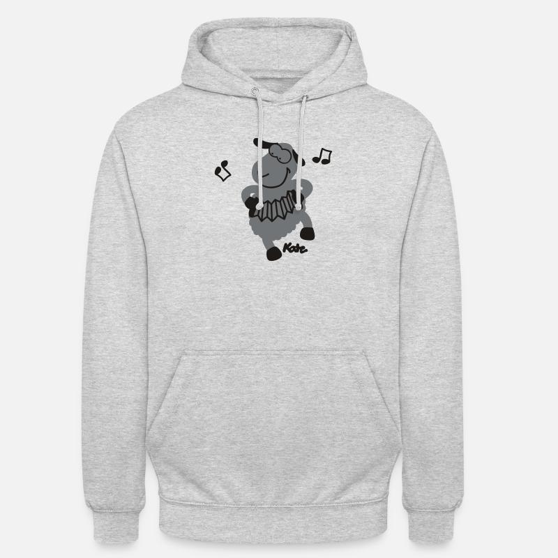 Schaf (2c) - Unisex Hoodie - Hellgrau meliert