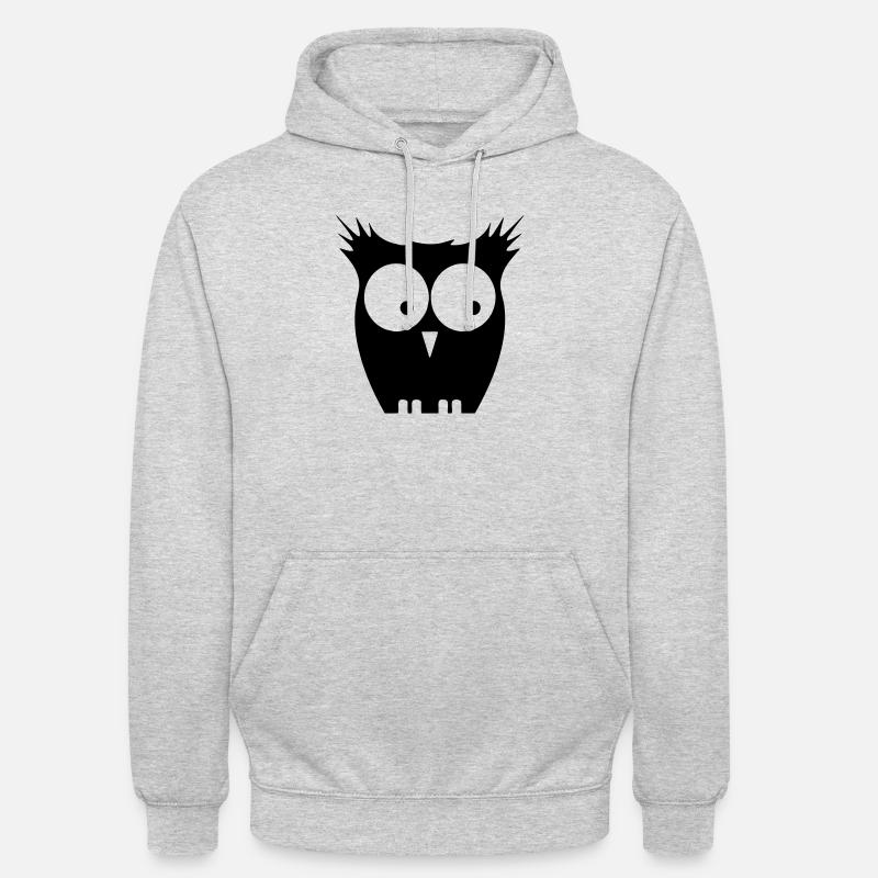 eule - Unisex Hoodie - Hellgrau meliert