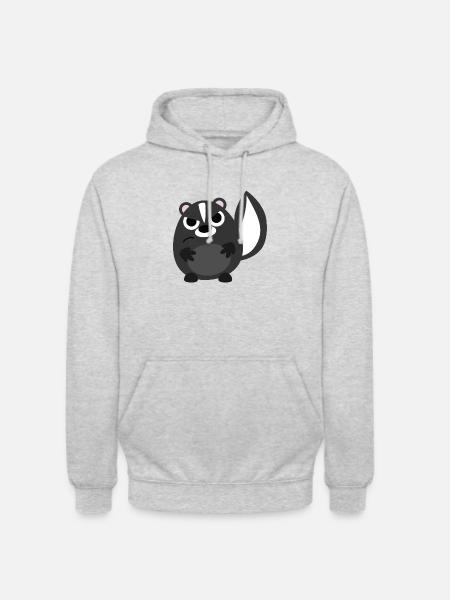 Stinktier - Unisex Hoodie - Hellgrau meliert