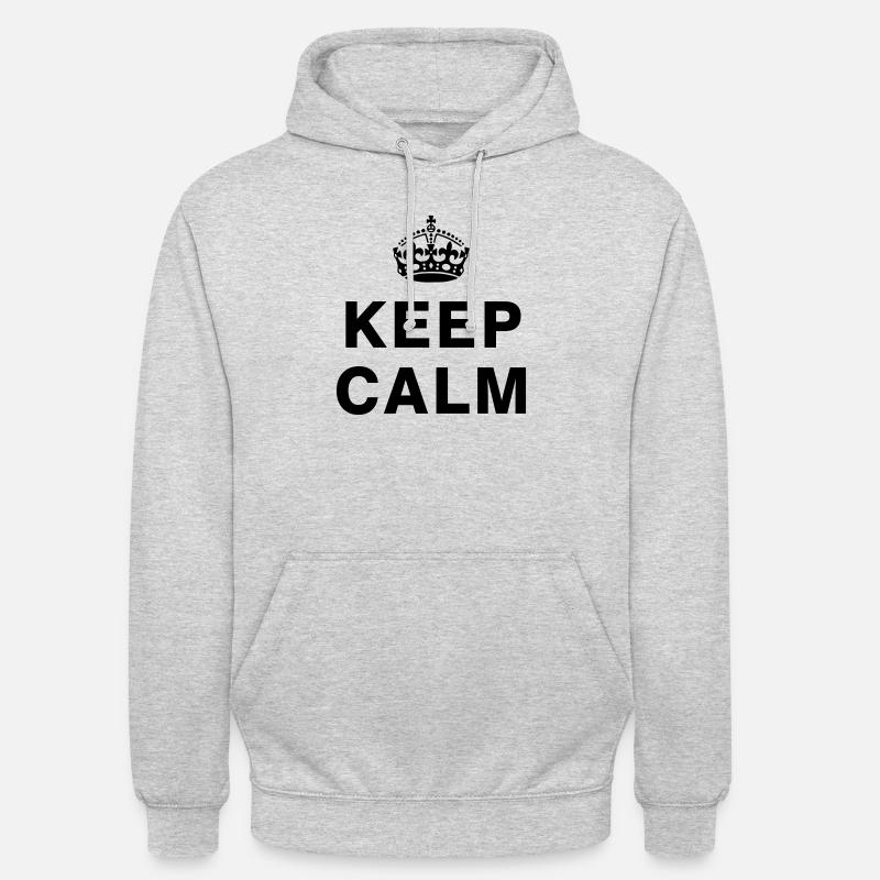 KEEP CALM - Unisex Hoodie - Hellgrau meliert