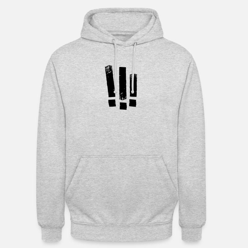 Trois !!! - Sweat-shirt à capuche unisexe - gris clair chiné