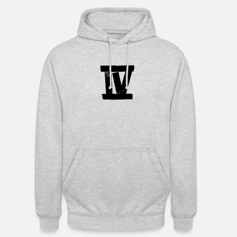 IV - 4 - Tape - Unisex Hoodie - Hellgrau meliert