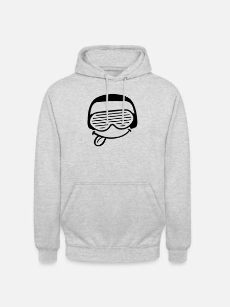 Funky DJ Face - Unisex Hoodie - light heather grey