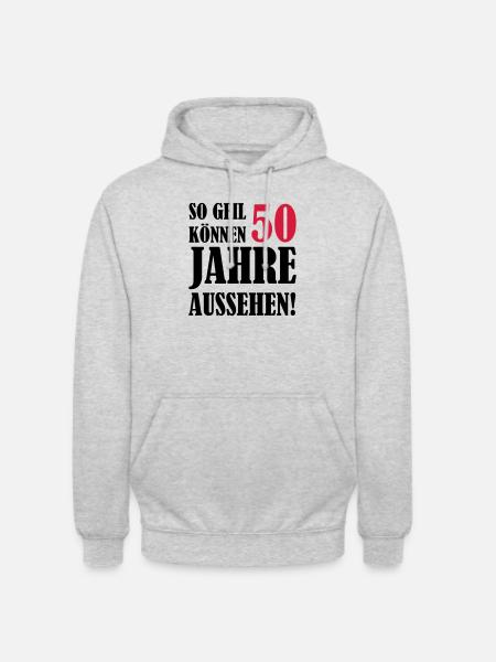 50_jahre - Unisex Hoodie - Hellgrau meliert