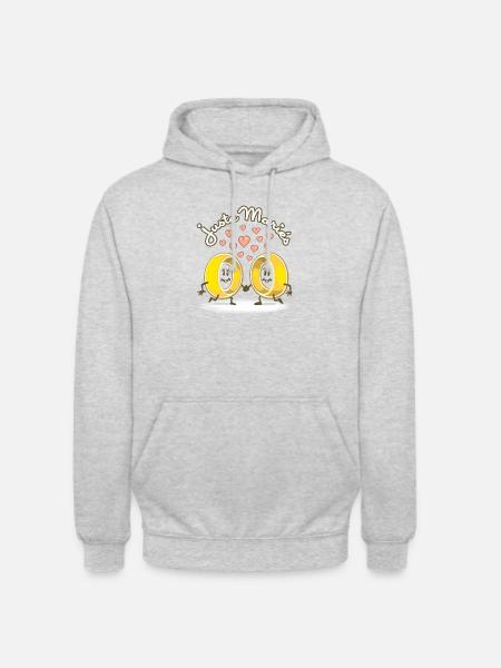 Alliances et mariage - Sweat-shirt à capuche unisexe - gris clair chiné