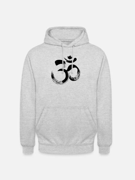 Yoga OM Sanskrit - Unisex Hoodie - Hellgrau meliert