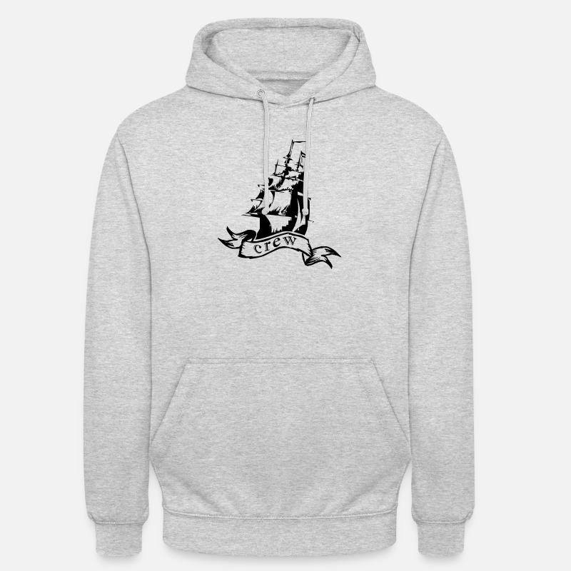 équipage du navire - Sweat-shirt à capuche unisexe - gris clair chiné