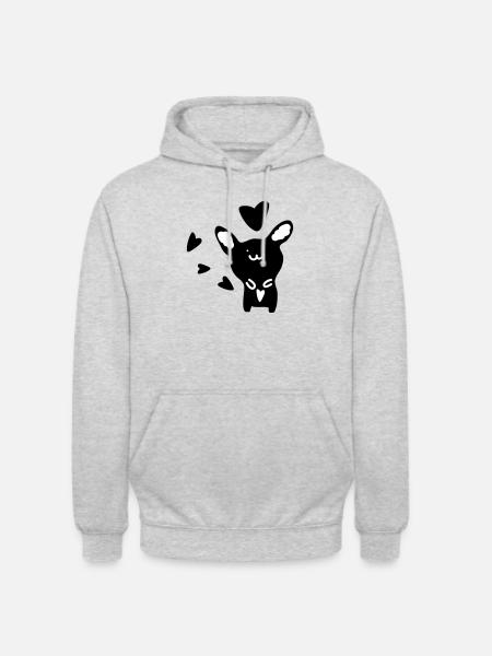 Black rabbit - Unisex Hoodie - light heather grey