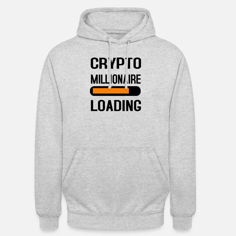 Trading di Bitcoin e azioni crittografiche - Felpa con cappuccio unisex - grigio chiaro melange
