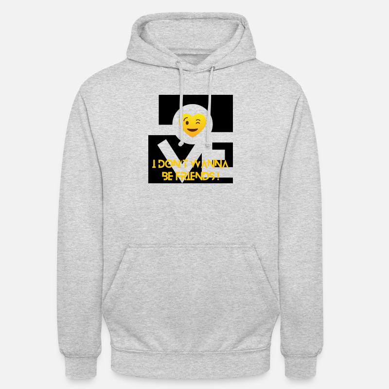 Plus que de l'amitié - Sweat-shirt à capuche unisexe - gris clair chiné
