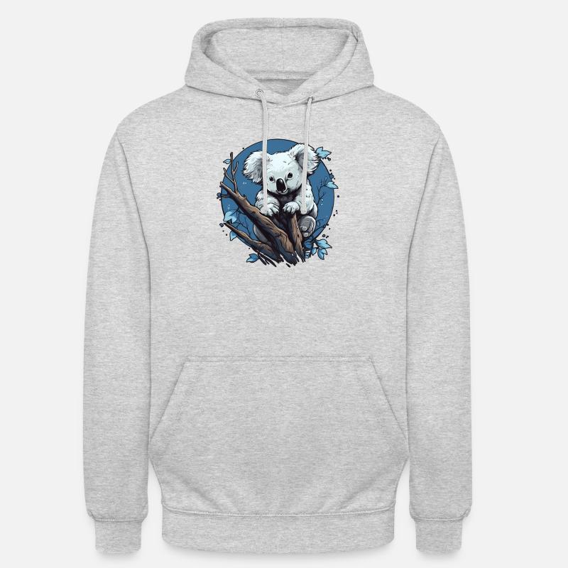 Koala mignon - Sweat-shirt à capuche unisexe - gris clair chiné