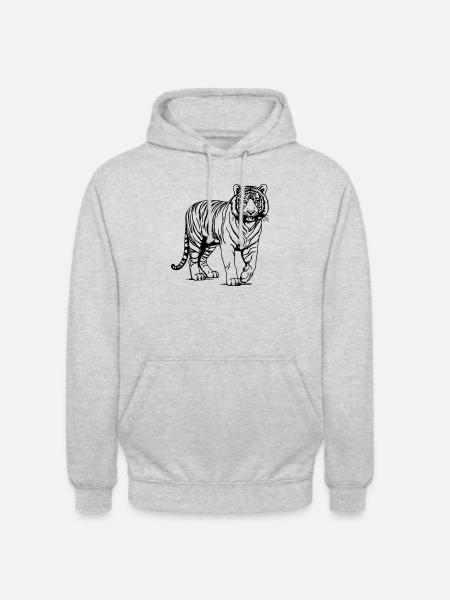 tiger - Unisex Hoodie - light heather grey