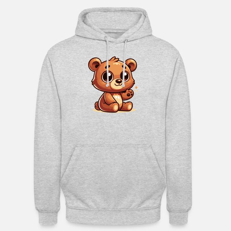 Bear - Felpa con cappuccio unisex - grigio chiaro melange