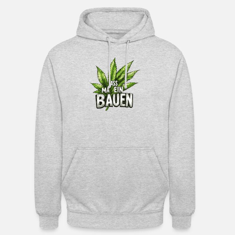 lass ma ein bauen - Unisex Hoodie - Hellgrau meliert
